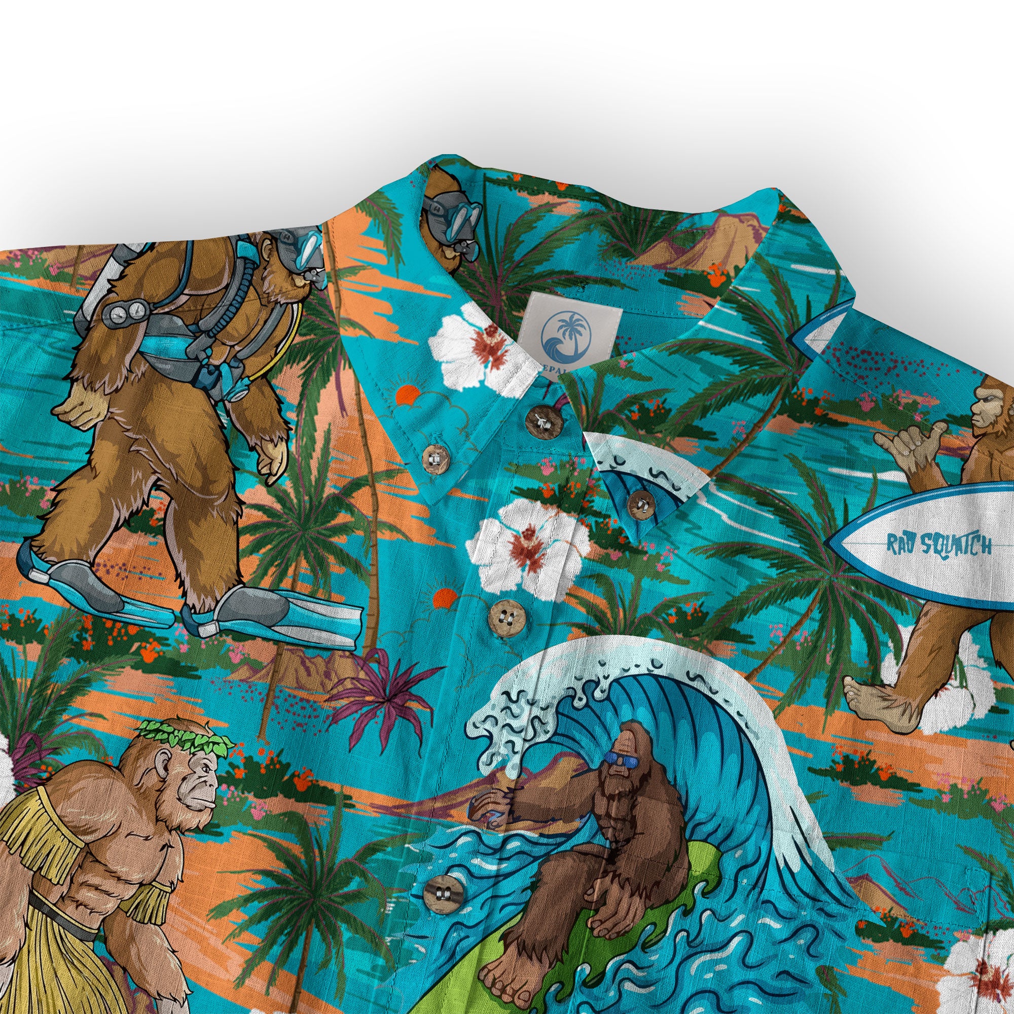 Bigfoot Beer Hawaiian Shirt, Tropical Beer Hawaiian Shirt Casual Button Down Short Sleeve Shirt - The Palmix