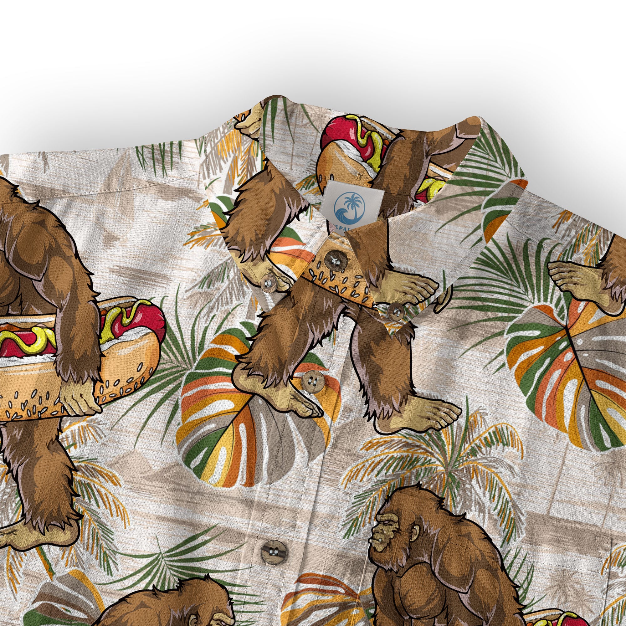 Bigfoot Beer Hawaiian Shirt, Tropical Beer Hawaiian Shirt Casual Button Down Short Sleeve Shirt - The Palmix