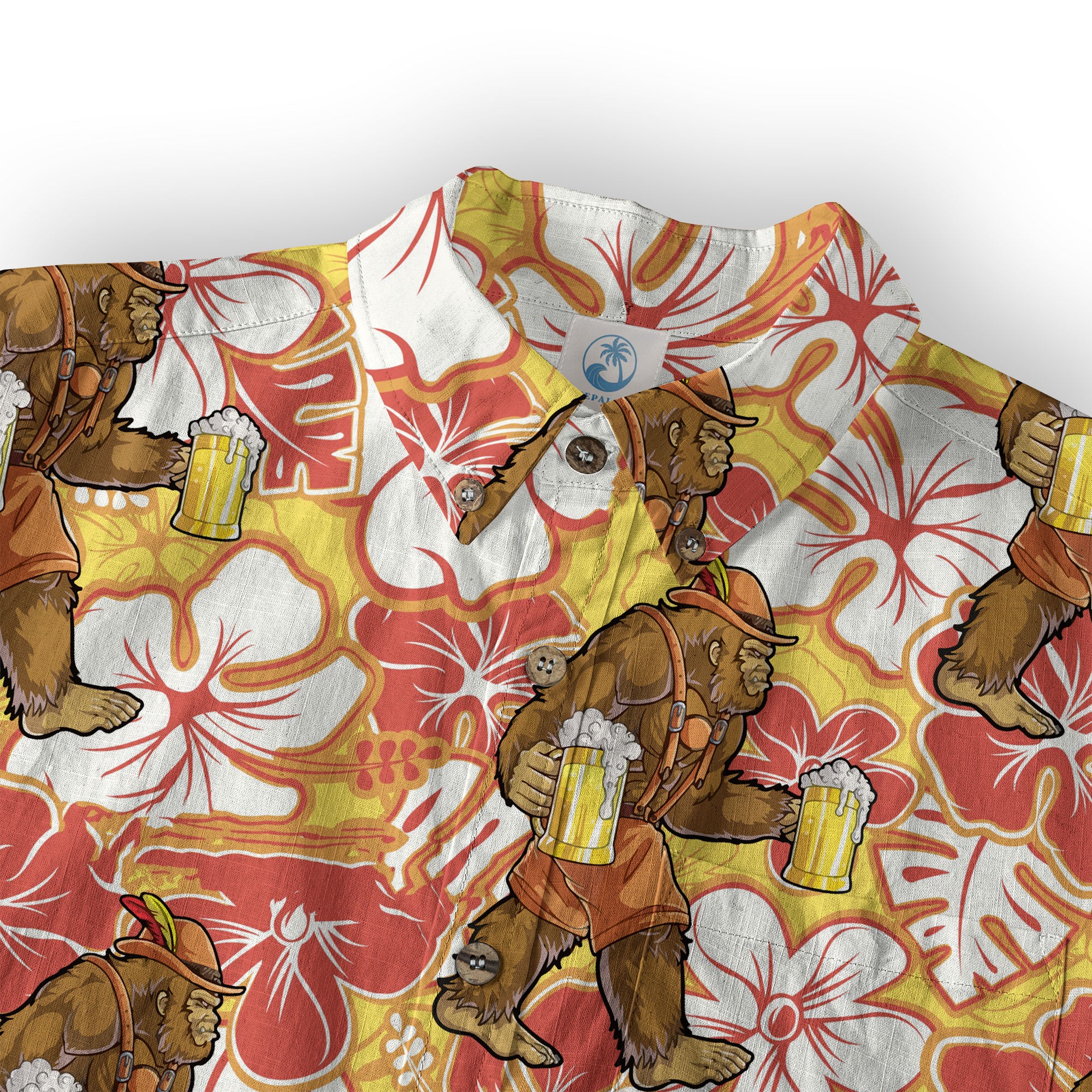 Bigfoot Beer Hawaiian Shirt, Bigfoot Aloha Shirt, Amazing Bigfoot Button Up Shirt - The Palmix