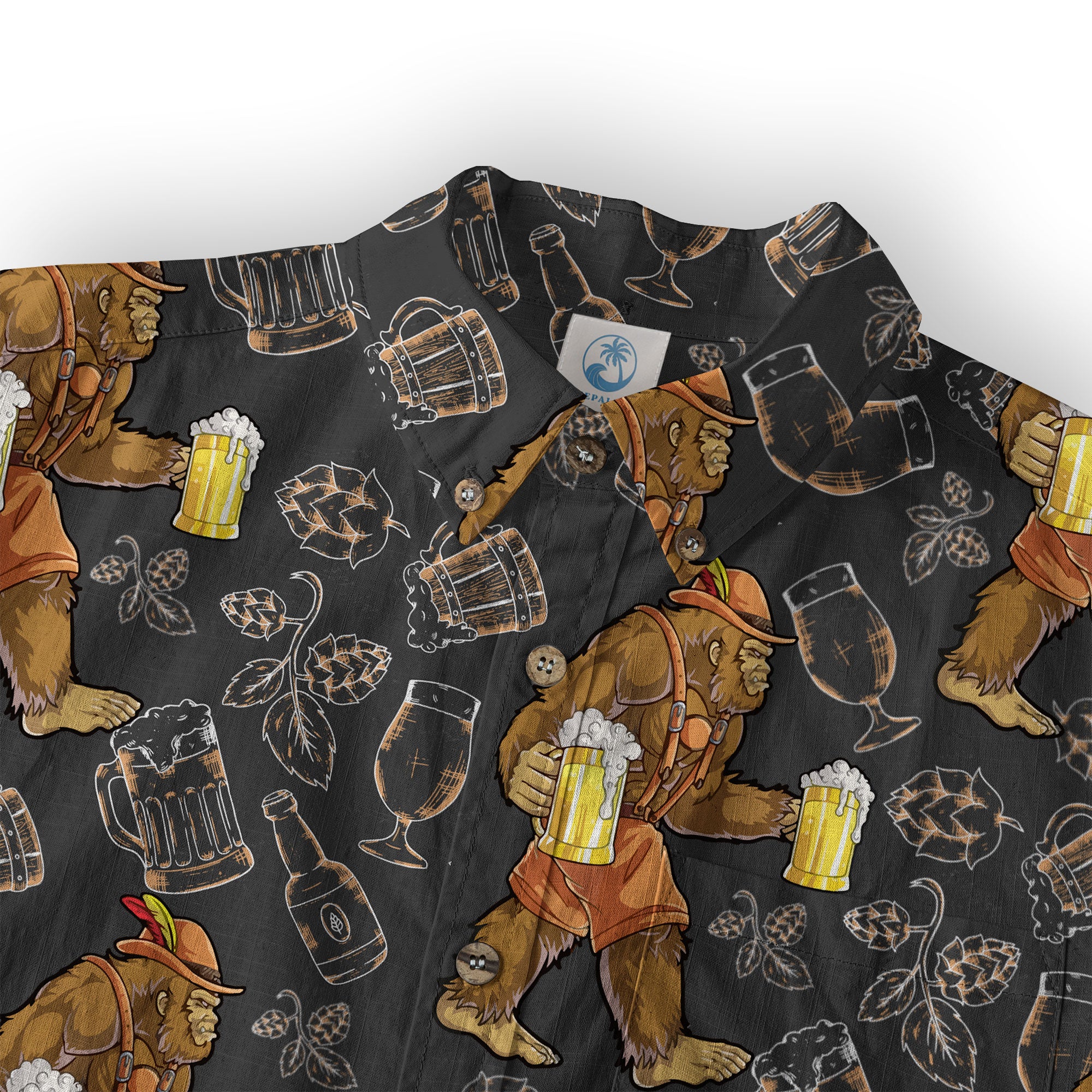 Bigfoot Beer Hawaiian Shirt, Bigfoot Aloha Shirt, Amazing Bigfoot Button Up Shirt - The Palmix