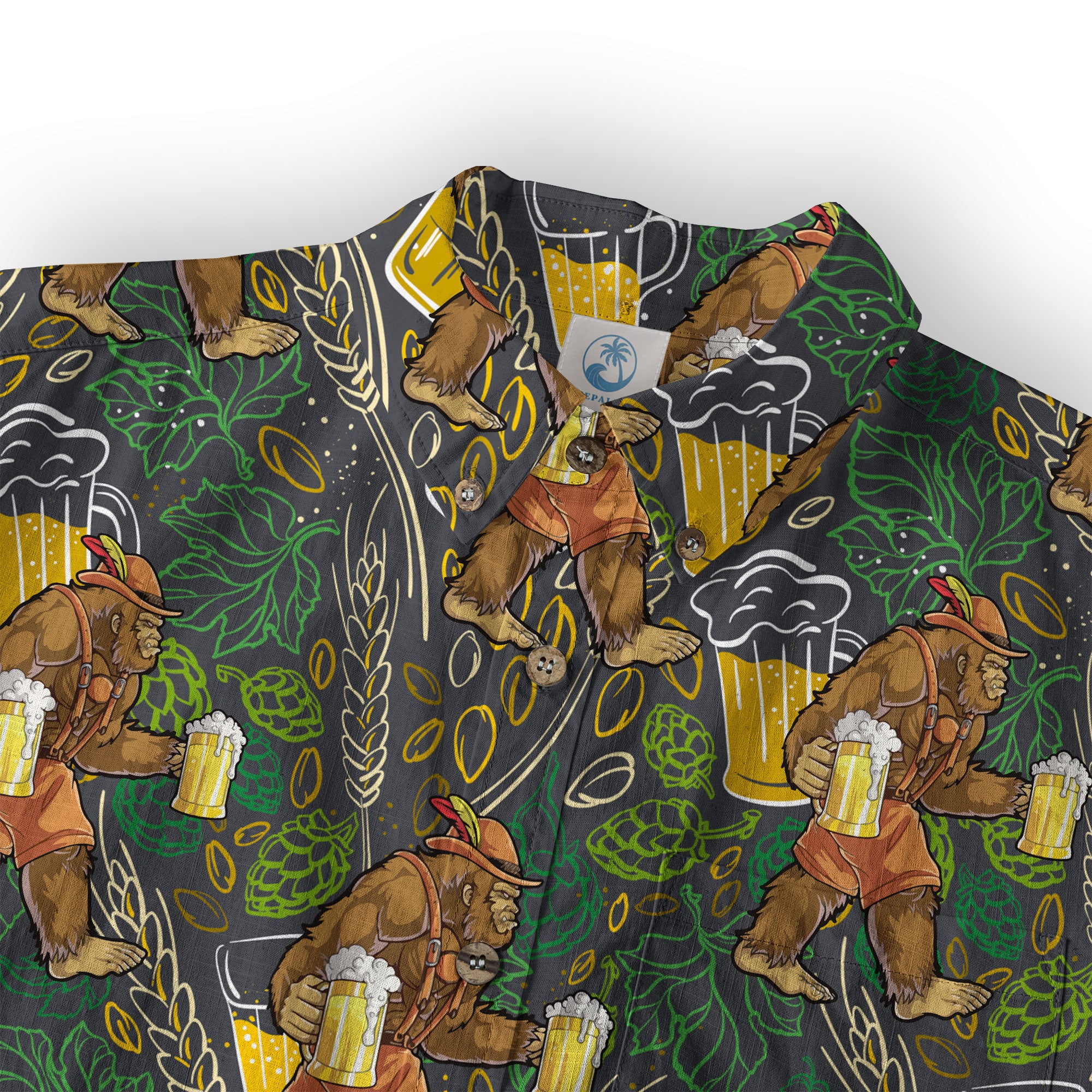 Bigfoot Beer Hawaiian Shirt, Bigfoot Aloha Shirt, Beer Button Down Shirt - The Palmix