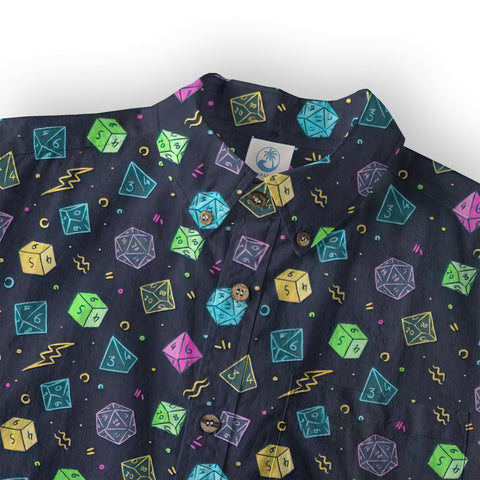 DnD Hawaii Shirt, Dice Print Hawaii Shirt, Dungeon Master Gift, Roleplaying Game Aloha Hawaii Shirt - The Palmix