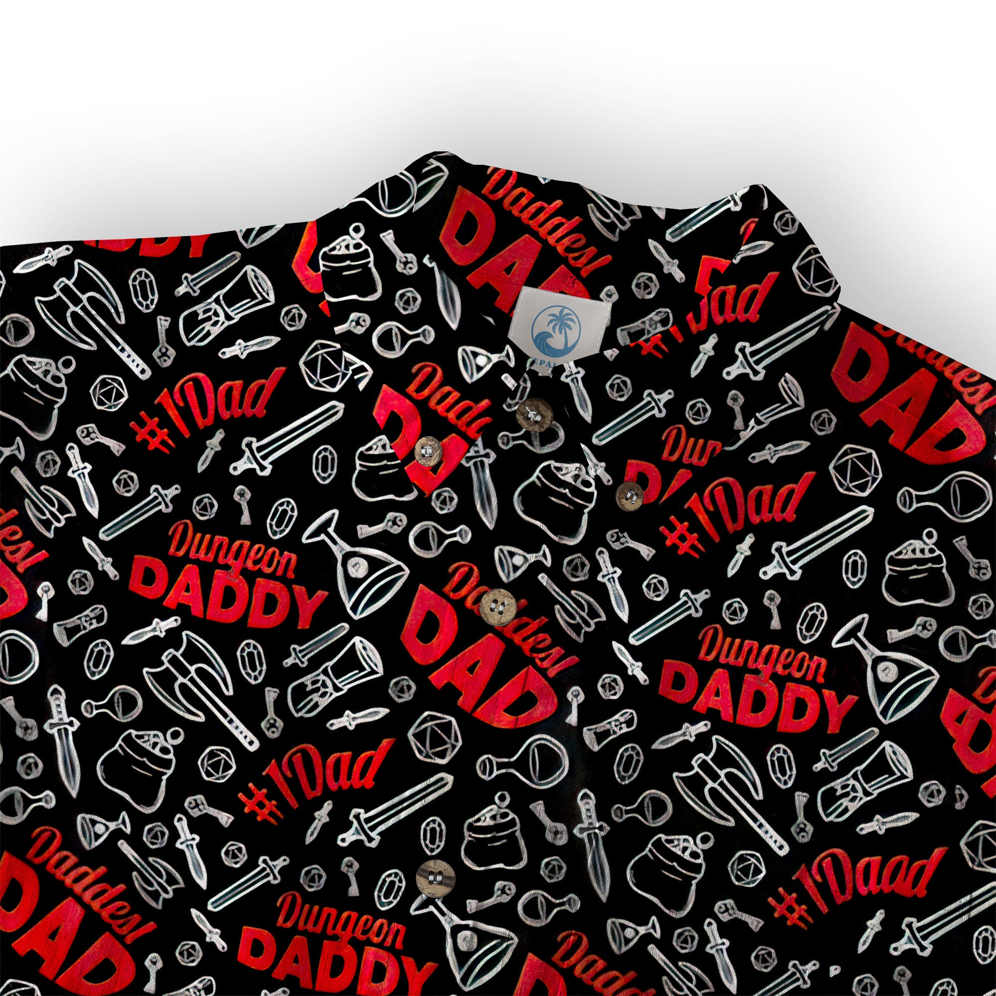 DnD Hawaii Shirt, Dice Print Hawaii Shirt, Dungeon Master Gift, Roleplaying Game Aloha Hawaii Shirt - The Palmix