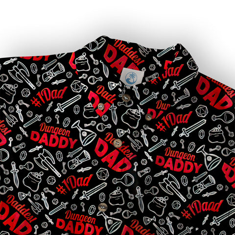 DnD Hawaii Shirt, Dice Print Hawaii Shirt, Dungeon Master Gift, Roleplaying Game Aloha Hawaii Shirt - The Palmix