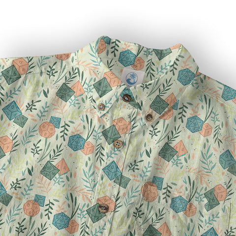 DnD Hawaii Shirt, Dice Print Hawaii Shirt, Dungeon Master Gift, Roleplaying Game Aloha Hawaii Shirt - The Palmix