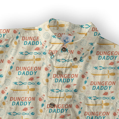 DnD Hawaii Shirt, Dice Print Hawaii Shirt, Dungeon Master Gift, Roleplaying Game Aloha Hawaii Shirt