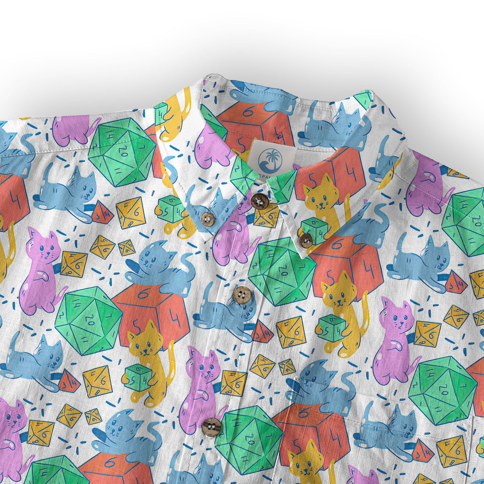 DnD Hawaiian Shirt, Dice Hawaiian Shirt, Dungeon Master Gift, Roleplaying Game Shirt - The Palmix