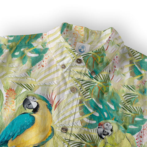 Parrot Lovers Hawaiian Shirt for Men - Tropical Summer Button Down Hawaiian Shirts - The Palmix