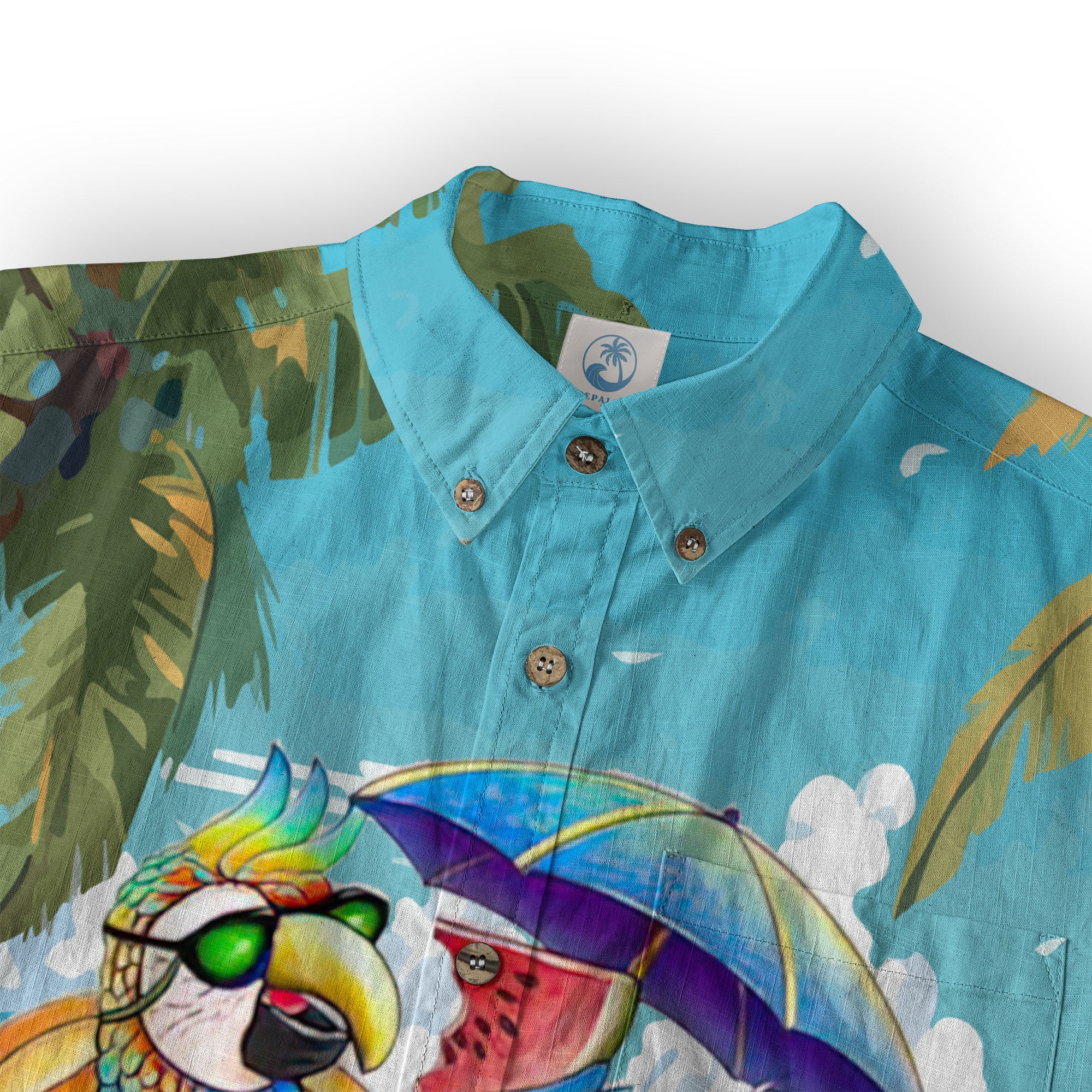 Parrot Cocktail Hawaiian Shirt for Men Women - Tropical Hawaiian Shirt - Summer Hawaiian Beach Shirt - The Palmix