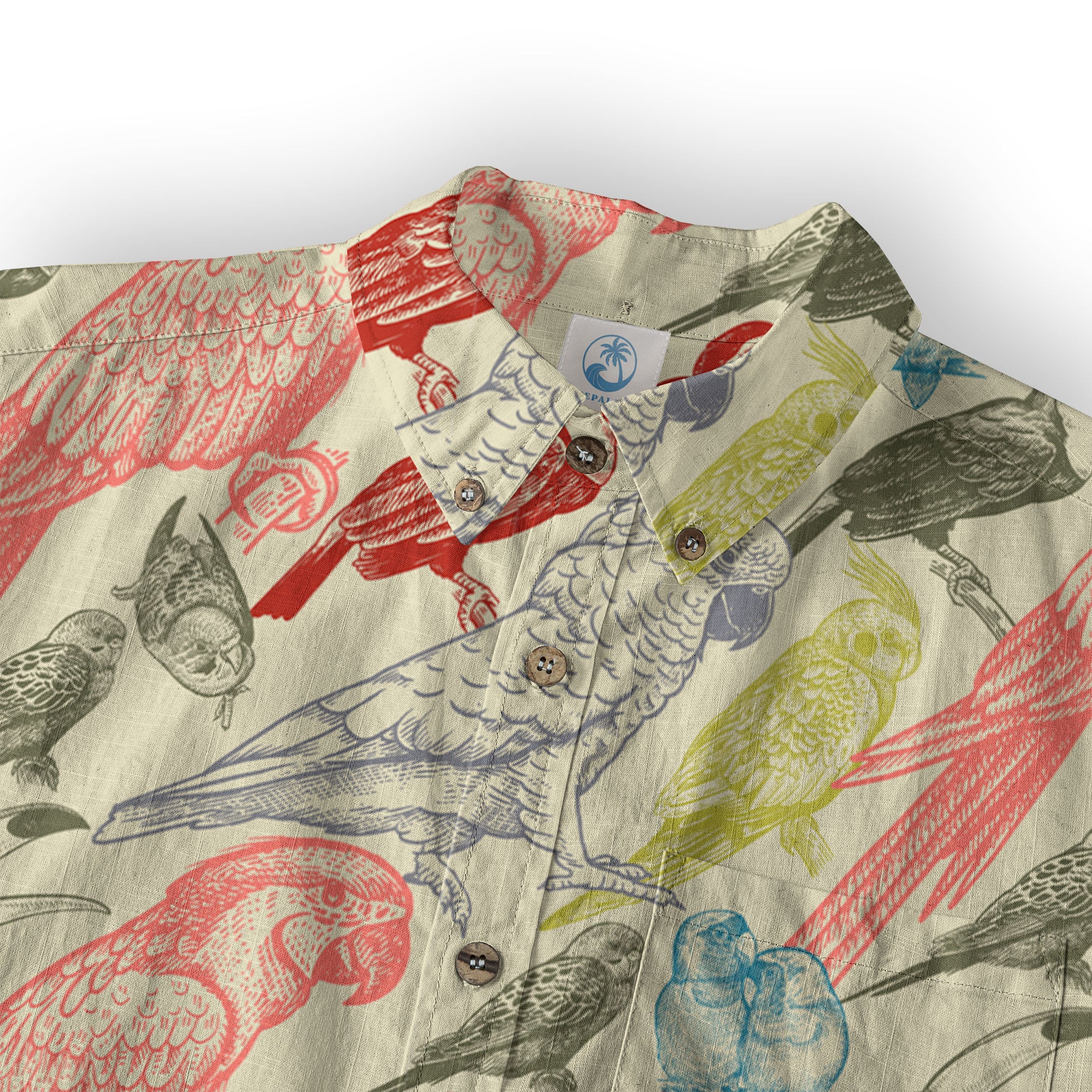 Parrot Hawaiian Shirt, Tropical Hawaiian Shirt, Parrot Summer Hawaiian Beach Shirt - The Palmix
