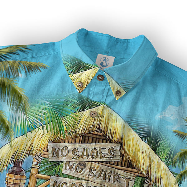 No Shoes No Shirt No Problem Parrot Hawaiian Shirt, Parrot Hawaiian Shirt, Parrot Summer Hawaiian Aloha Shirt - The Palmix