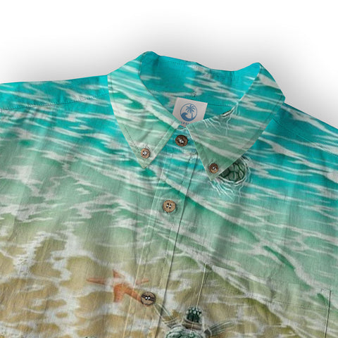 Turtle Beach Hawaiian Shirt, Aloha Summer Beach Hawaii Shirt - The Palmix