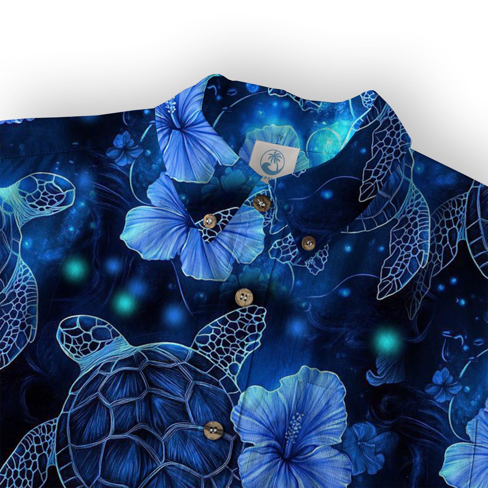 Neon Turtle Hawaiian Shirts for Men Women Youth, Vibrant Sea Turtle Aloha Summer Beach Shirt - The Palmix