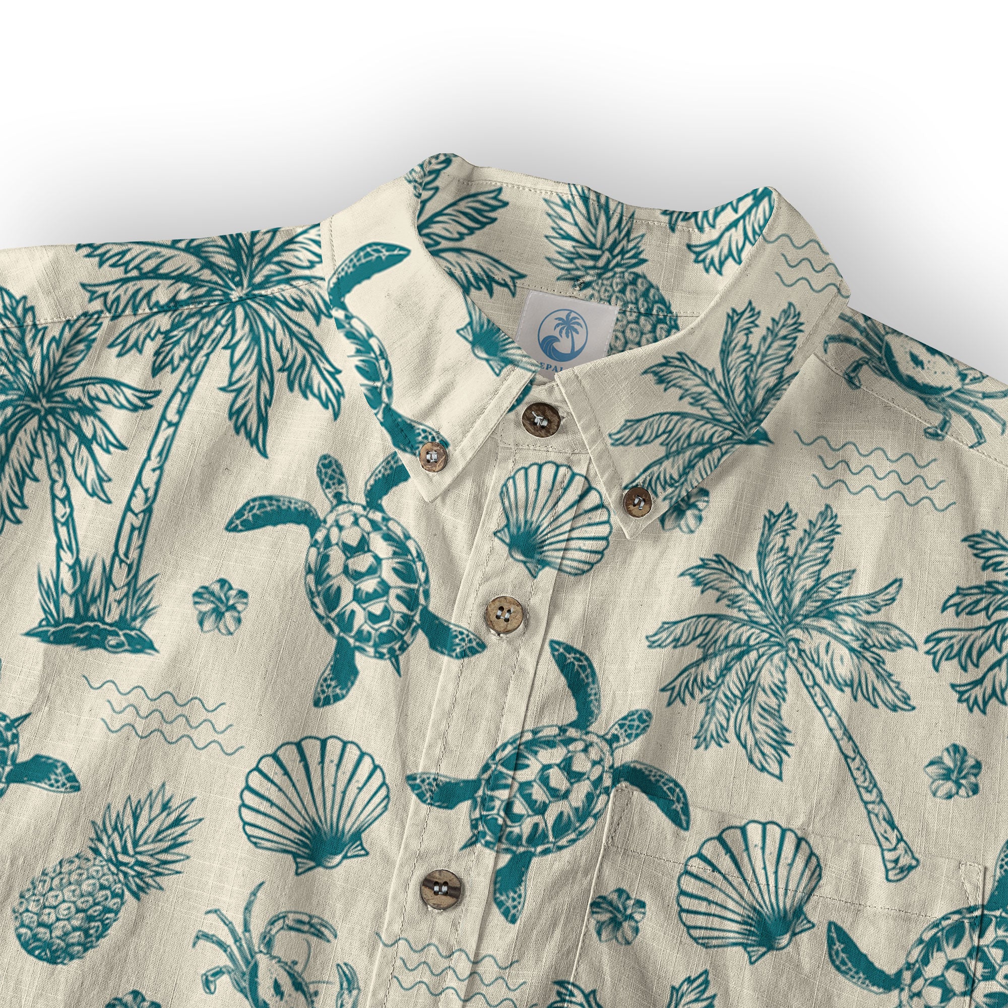 Turtle Aloha Shirt, Turtle Lover Hawaiian Shirt, Sea Lovers Aloha Shirt - The Palmix