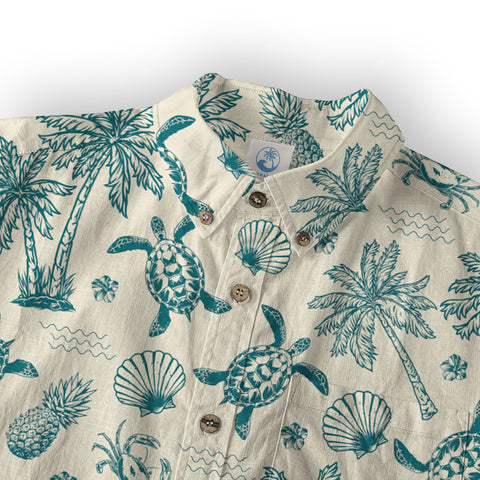 Turtle Aloha Shirt, Turtle Lover Hawaiian Shirt, Sea Lovers Aloha Shirt - The Palmix