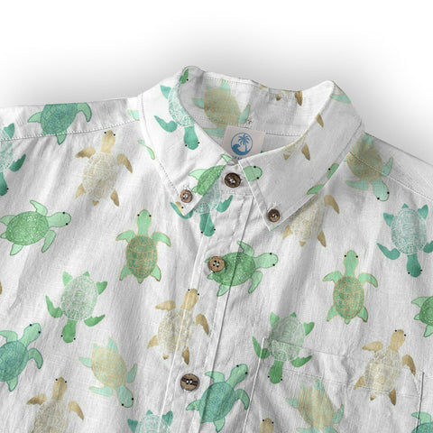 Turtle Aloha Shirt, Turtle Ocean Hawaiian Shirt - The Palmix