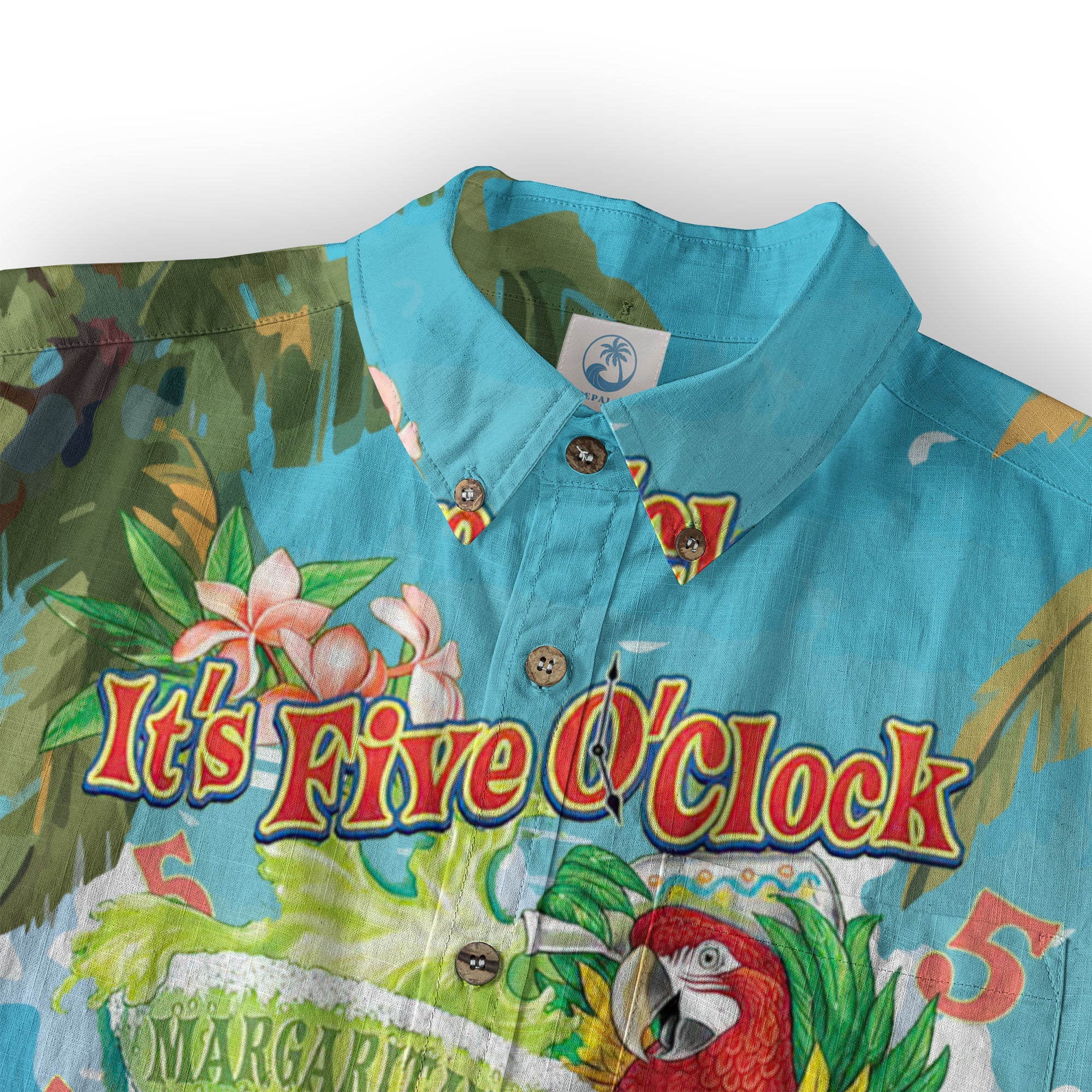 Parrot Beach Summer Hawaiian Shirt, Parrot It’s 5 O’clock Somewhere Hawaiian Shirt - The Palmix