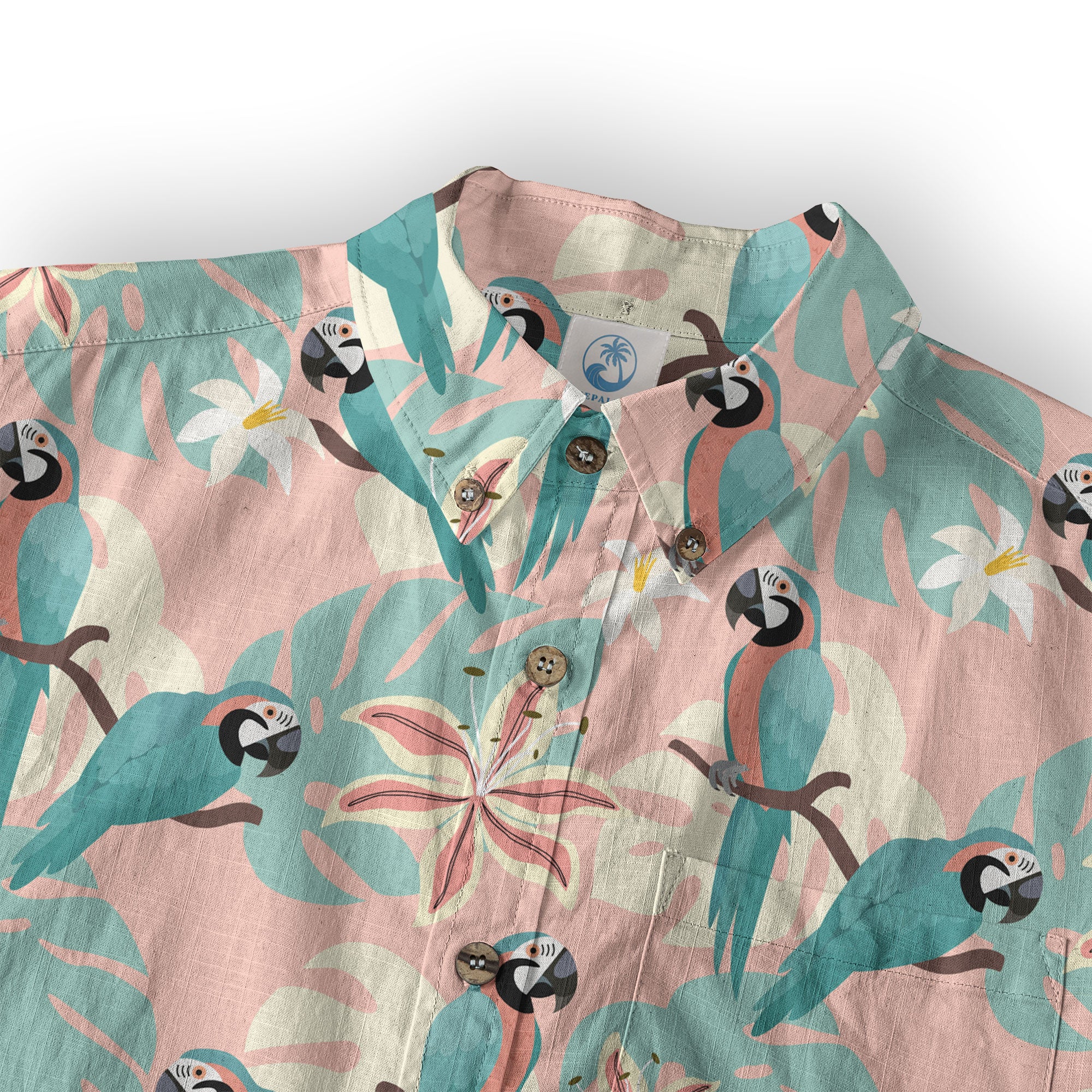 Tropical Parrot Summer Hawaiian Shirt, Colorful Parrot Flowers Pattern Hawaii Shirt - The Palmix