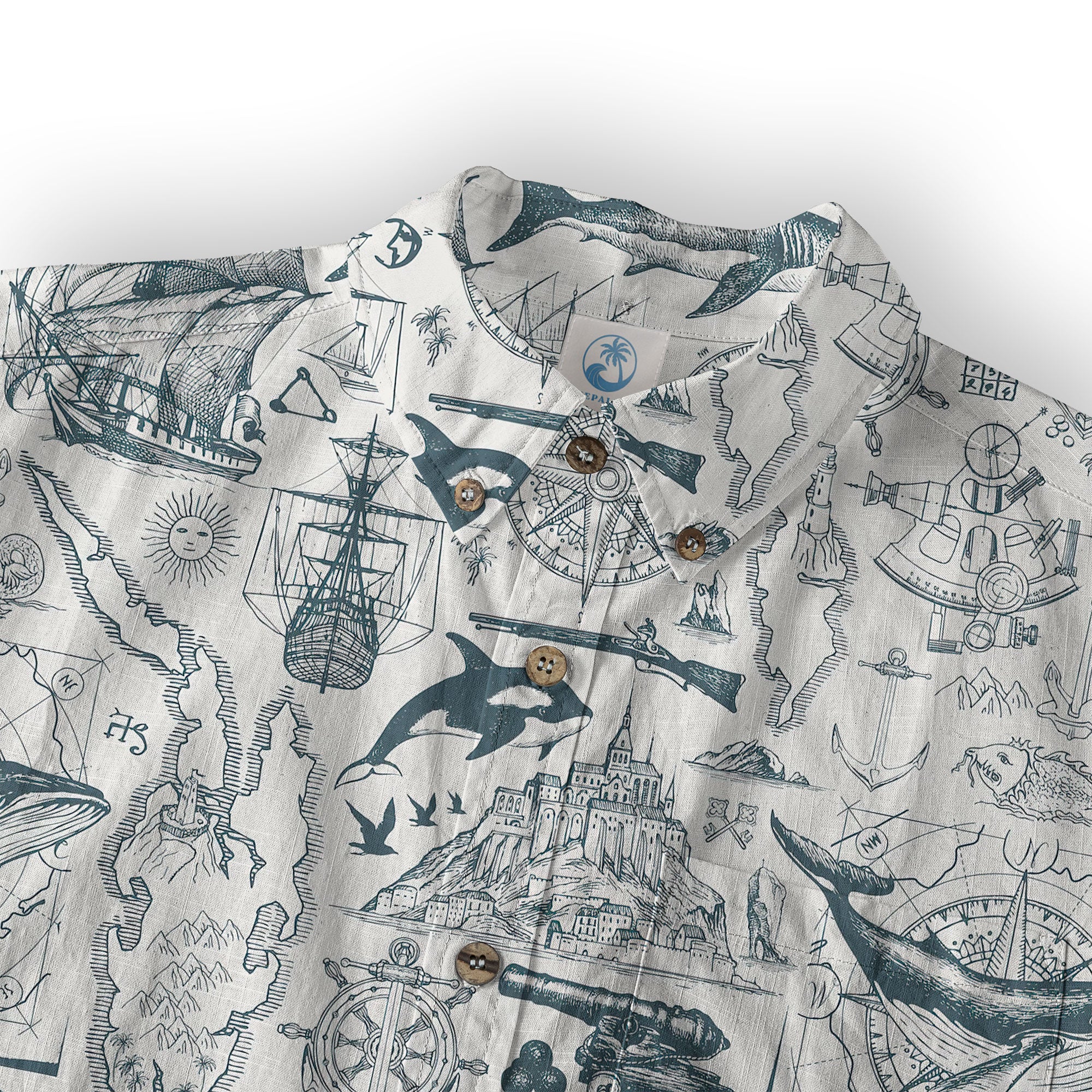 Sea Hawaiian Shirts for Men Women, Sea Animal Aloha Summer Beach Shirt Short Sleeve Button Down - The Palmix