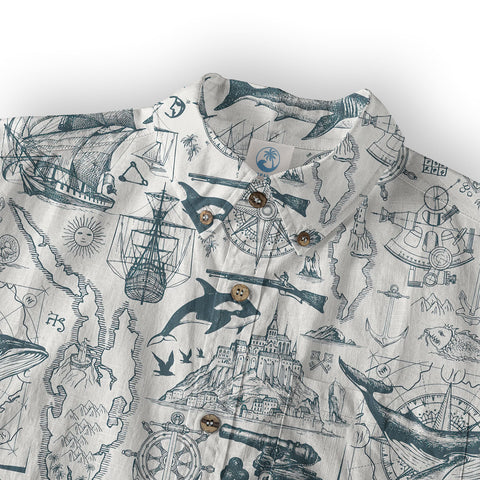 Sea Hawaiian Shirts for Men Women, Sea Animal Aloha Summer Beach Shirt Short Sleeve Button Down - The Palmix