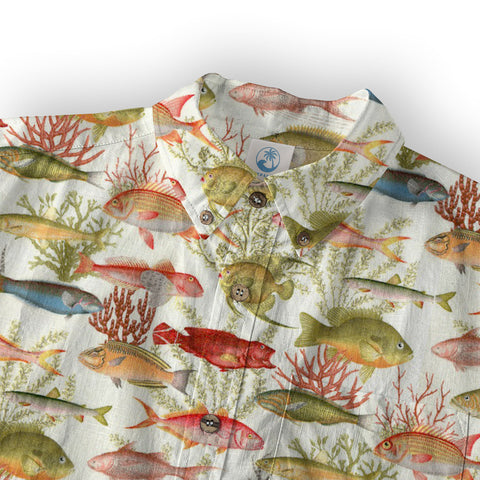 Sea Hawaiian Shirts for Men Women, Sea Animal Aloha Summer Beach Shirt Short Sleeve Button Down - The Palmix