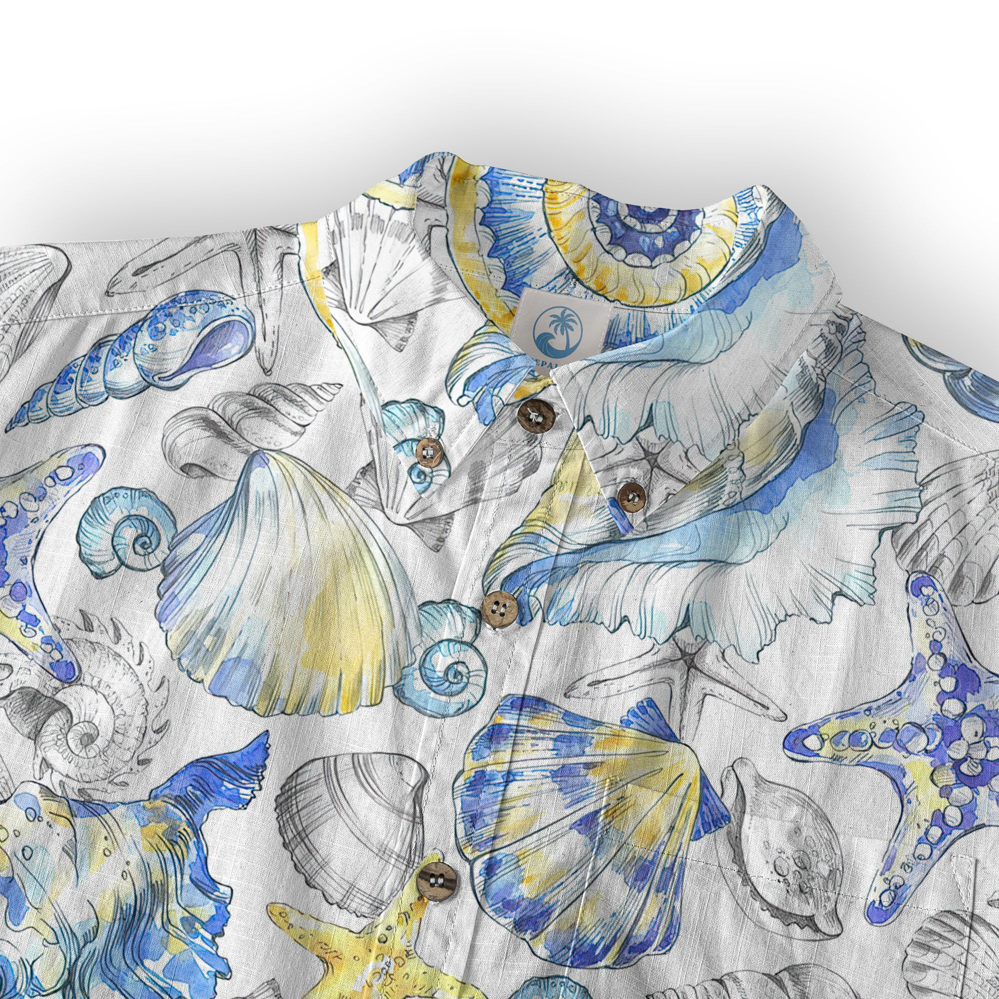Ocean Animals Women's Hawaiian Shirt, Ocean Aloha Hawaiian Print - The Palmix