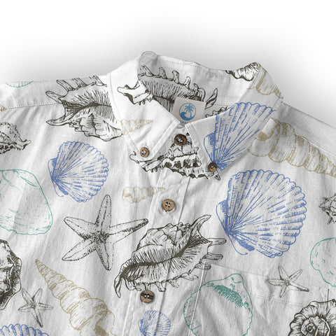 Sea Shells Animal Pattern Hawaii Shirt, Turtle Hawaiian Shirt for Men Women - The Palmix