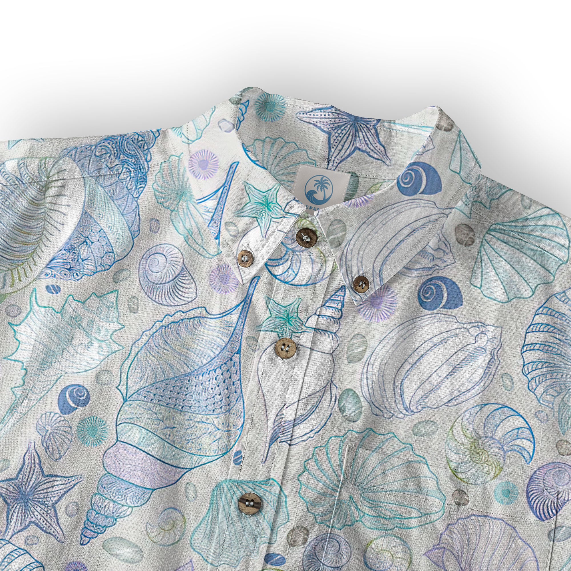 Sea Shells Animal Pattern Hawaii Shirt, Turtle Hawaiian Shirt for Men Women - The Palmix