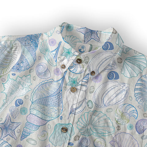 Sea Shells Animal Pattern Hawaii Shirt, Turtle Hawaiian Shirt for Men Women - The Palmix