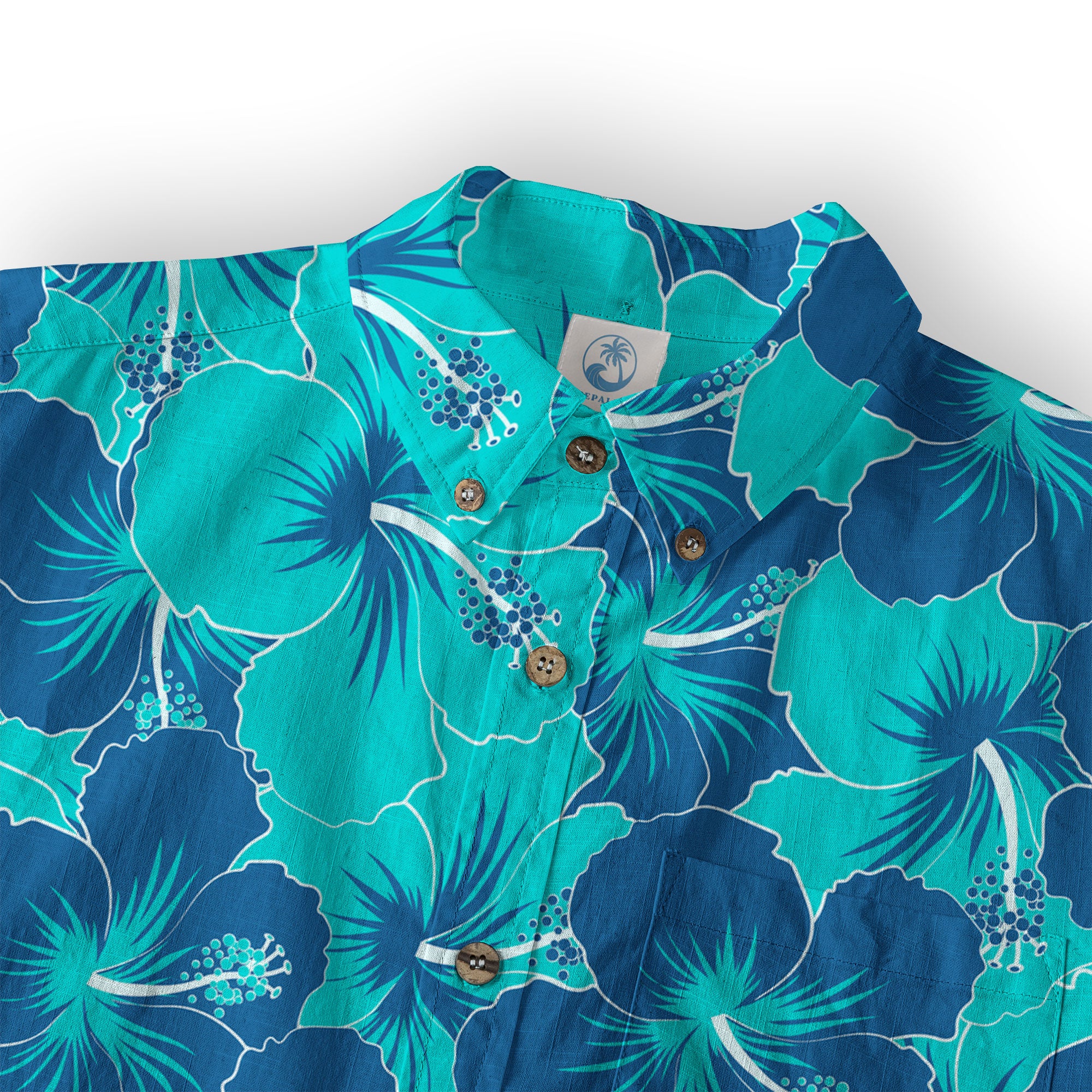 Floral Pattern Hawaii Shirt, Hibiscus Flower Shirt - The Palmix