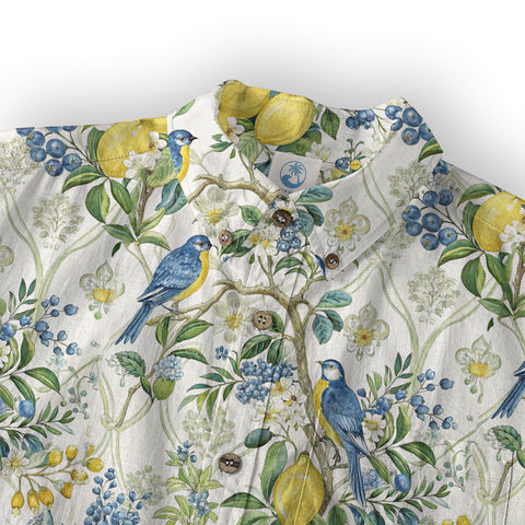 Tropical Fruits Aloha Hawaiian Button Up Shirt, Summer Beach Aloha Hawaii Shirt - The Palmix