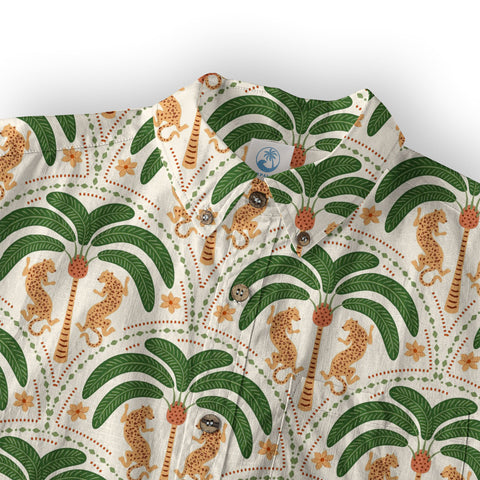 Tropical Fruits Aloha Hawaiian Button Up Shirt, Summer Beach Aloha Hawaii Shirt - The Palmix