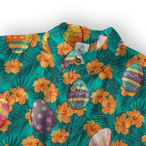 Easter Dinosaur Hawaiian Shirt Men Women Kid Youth, Bunny Dinosaur And Easter Eggs Shirt - The Palmix