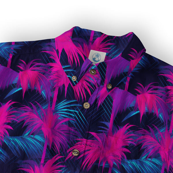 Electric Jungle Paradise Hawaiian Shirt, Tropical Beach Aloha Shirt, Hawaiian Summer Vibes Hawaiian Shirt - The Palmix