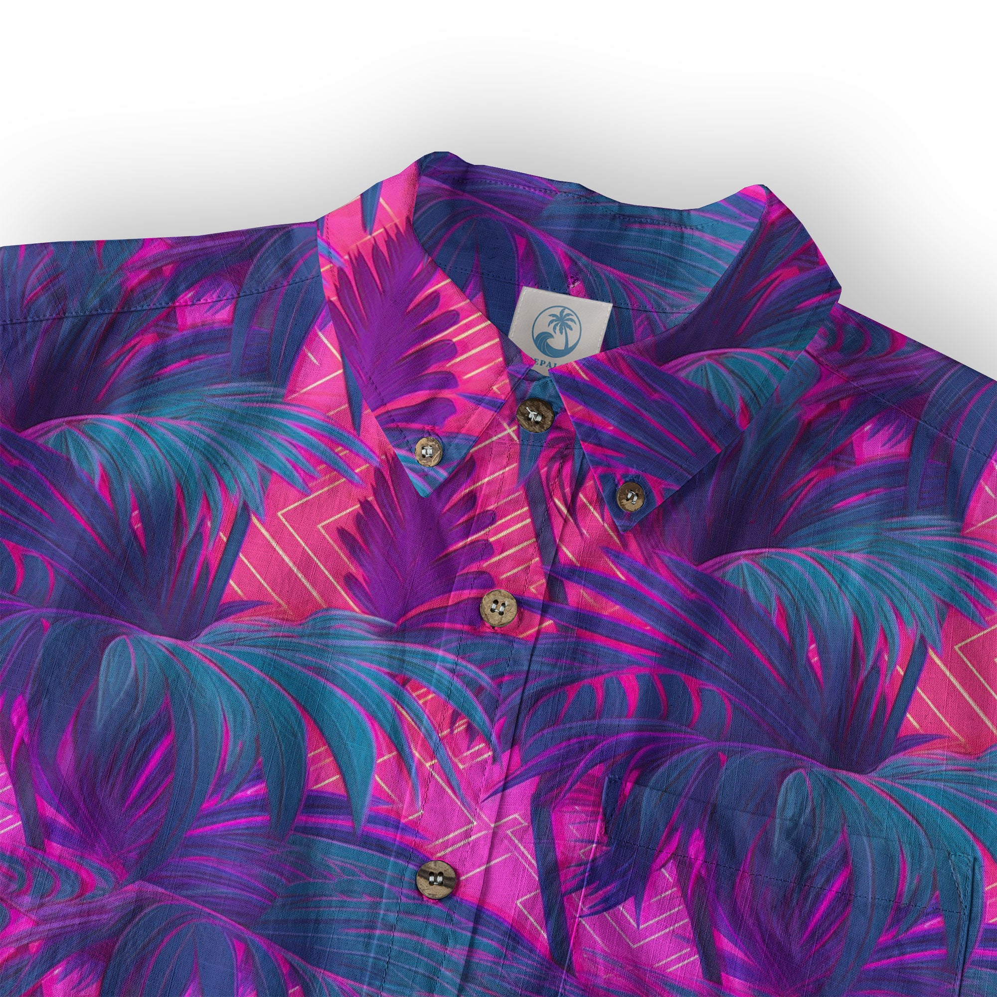 Electric Jungle Paradise Hawaiian Shirt, Tropical Beach Aloha Shirt, Hawaiian Summer Vibes Hawaiian Shirt - The Palmix