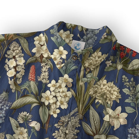 Classic Botanical Print Aloha Hawaiian Shirt – Old-School Island Vibes Hawaii Shirt - The Palmix