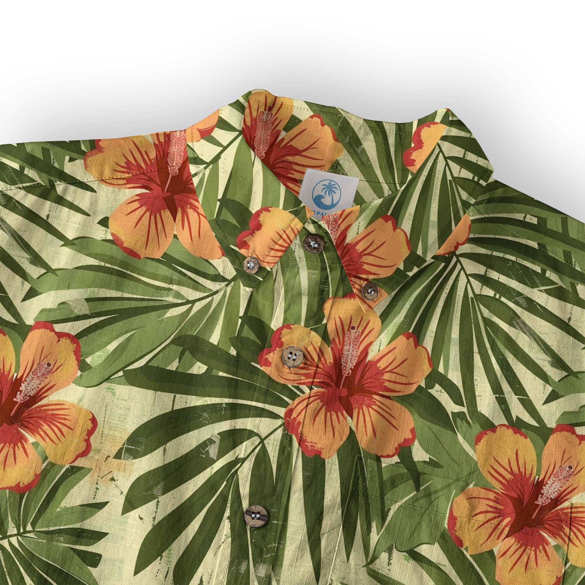 Vintage Aloha Hibiscus Flowers Hawaii Shirt, Floral Hawaiian Button Down Shirt - The Palmix