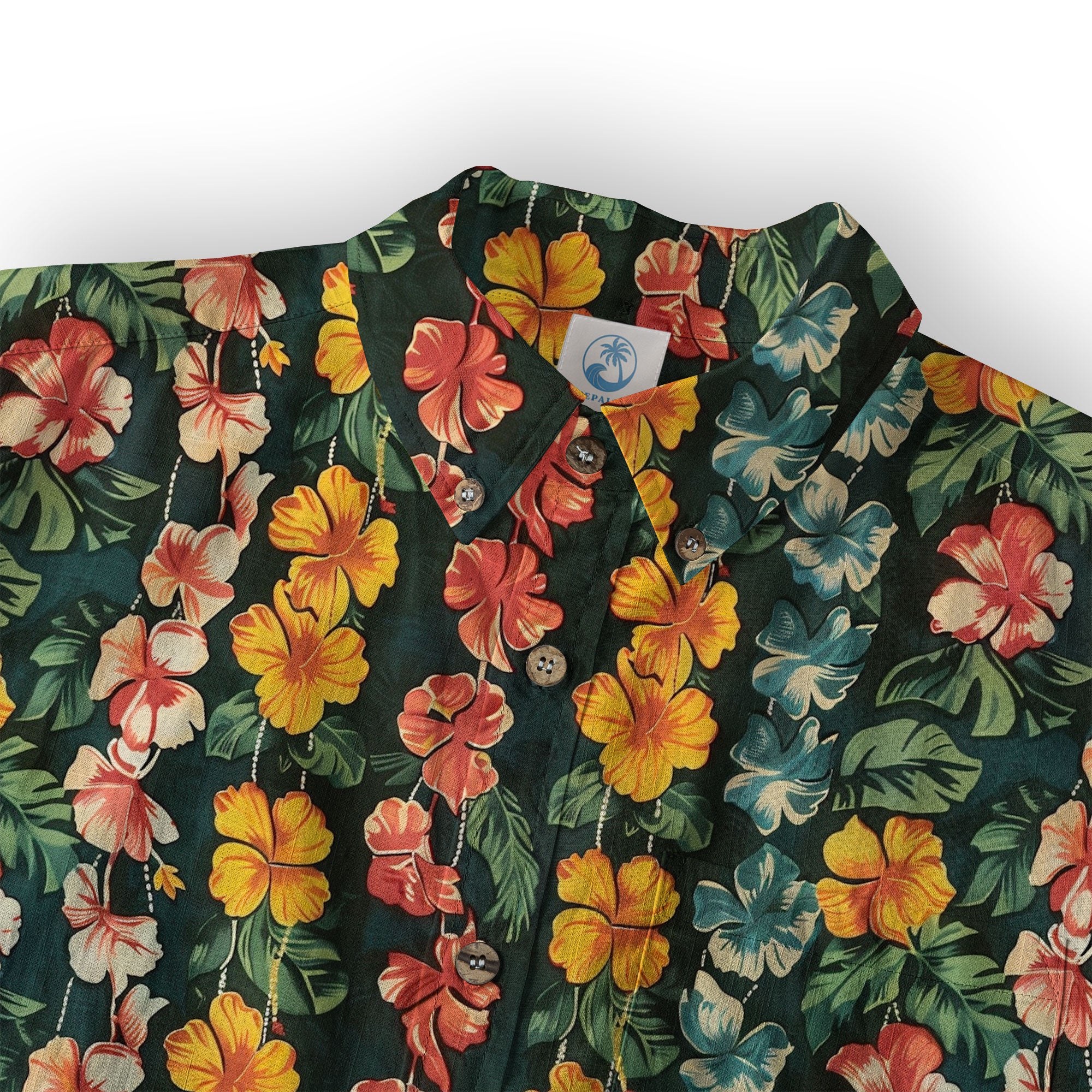 Vintage Aloha Hibiscus Flowers Hawaii Shirt, Floral Hawaiian Button Down Shirt - The Palmix