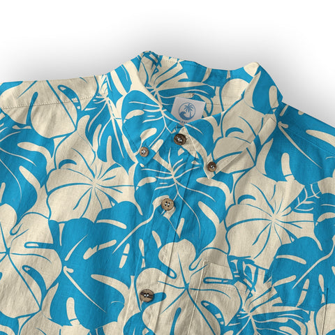 Vintage Aloha Hibiscus Flowers Hawaii Shirt, Floral Hawaiian Button Down Shirt for Men - The Palmix