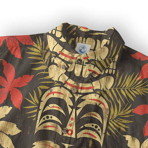 Retro Hibiscus Flowers Aloha Hawaii Shirt, Floral Hawaiian Button Up Shirt - The Palmix