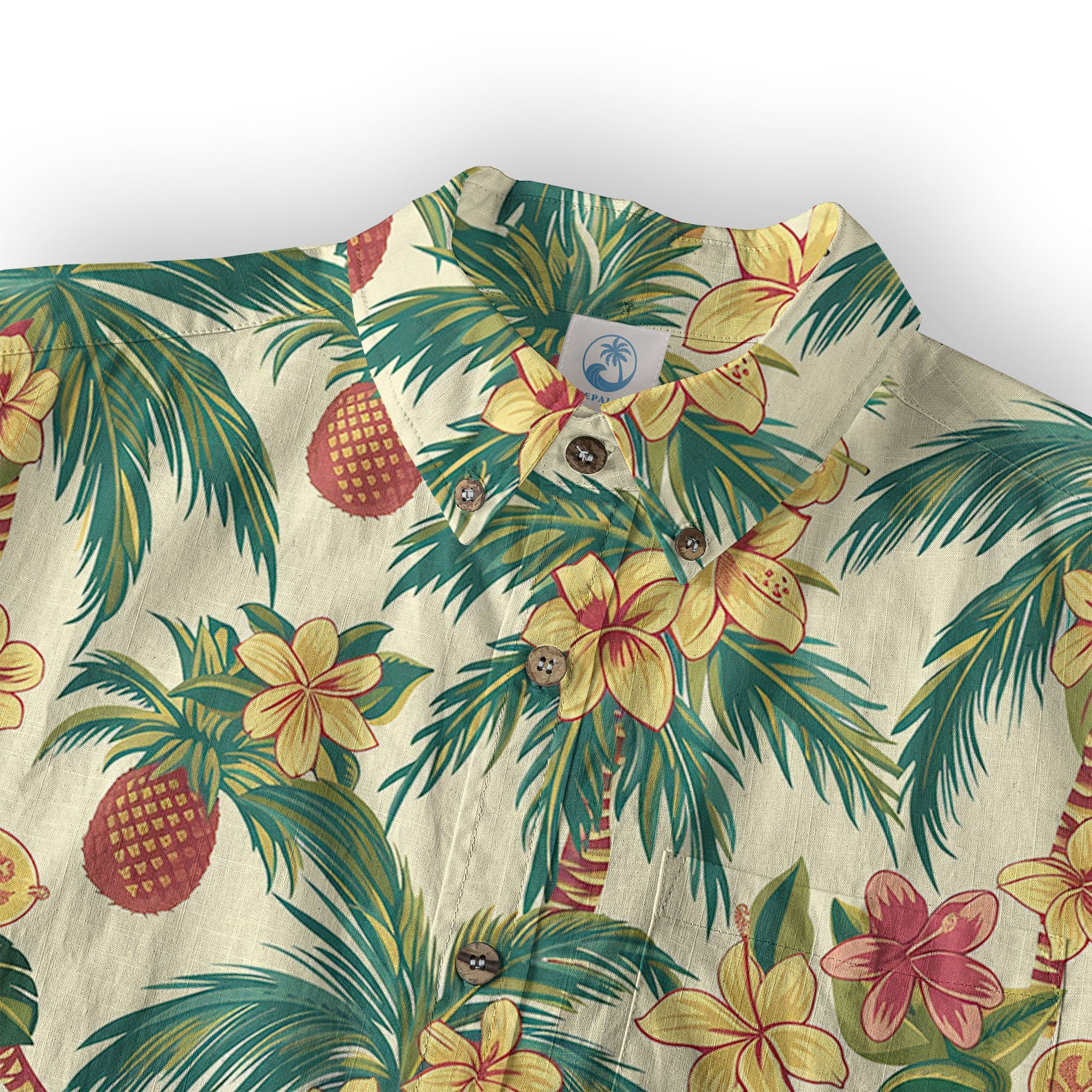 Retro Aloha Flowers Hawaii Shirt, Floral Pattern Hawaiian Shirt - The Palmix