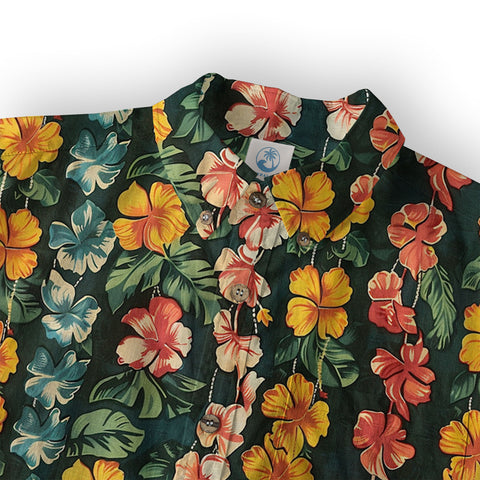 Vintage Aloha Flower Hawaii Shirt, Floral Pattern Hawaiian Shirt for Men - The Palmix
