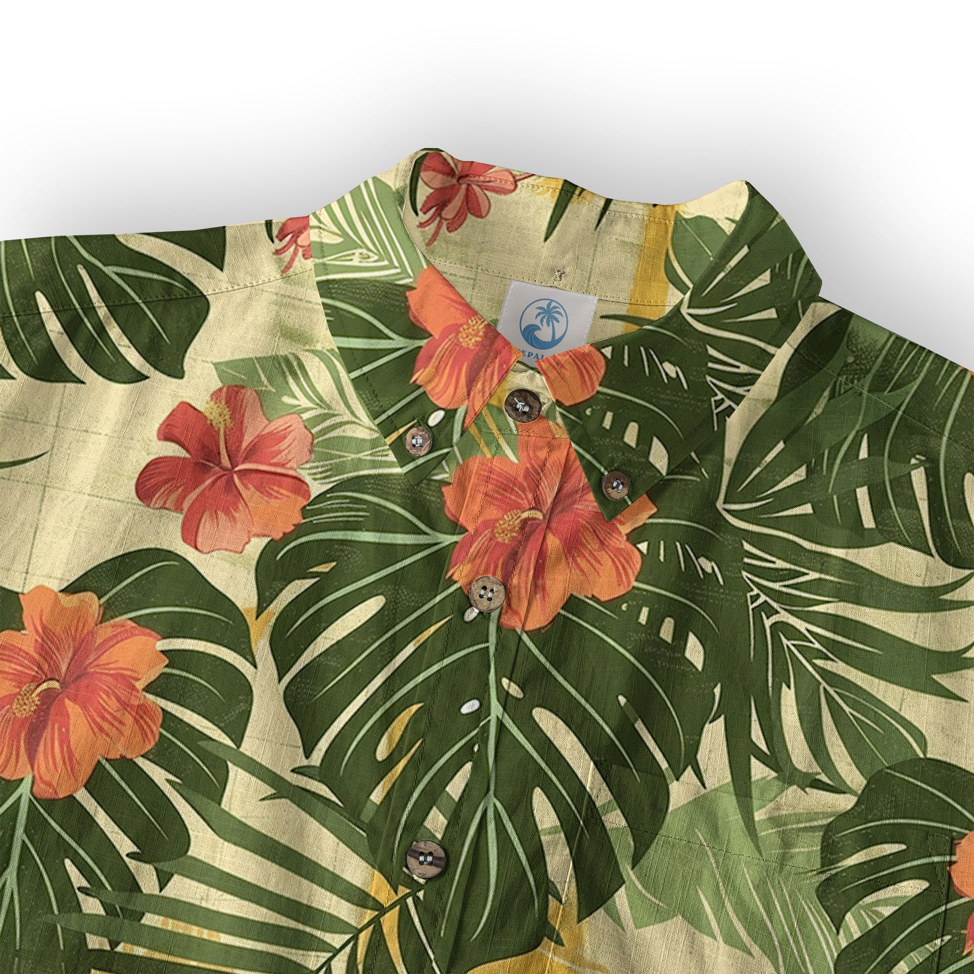Vintage Aloha Flower Hawaii Shirt, Floral Pattern Hawaiian Shirt for Men - The Palmix