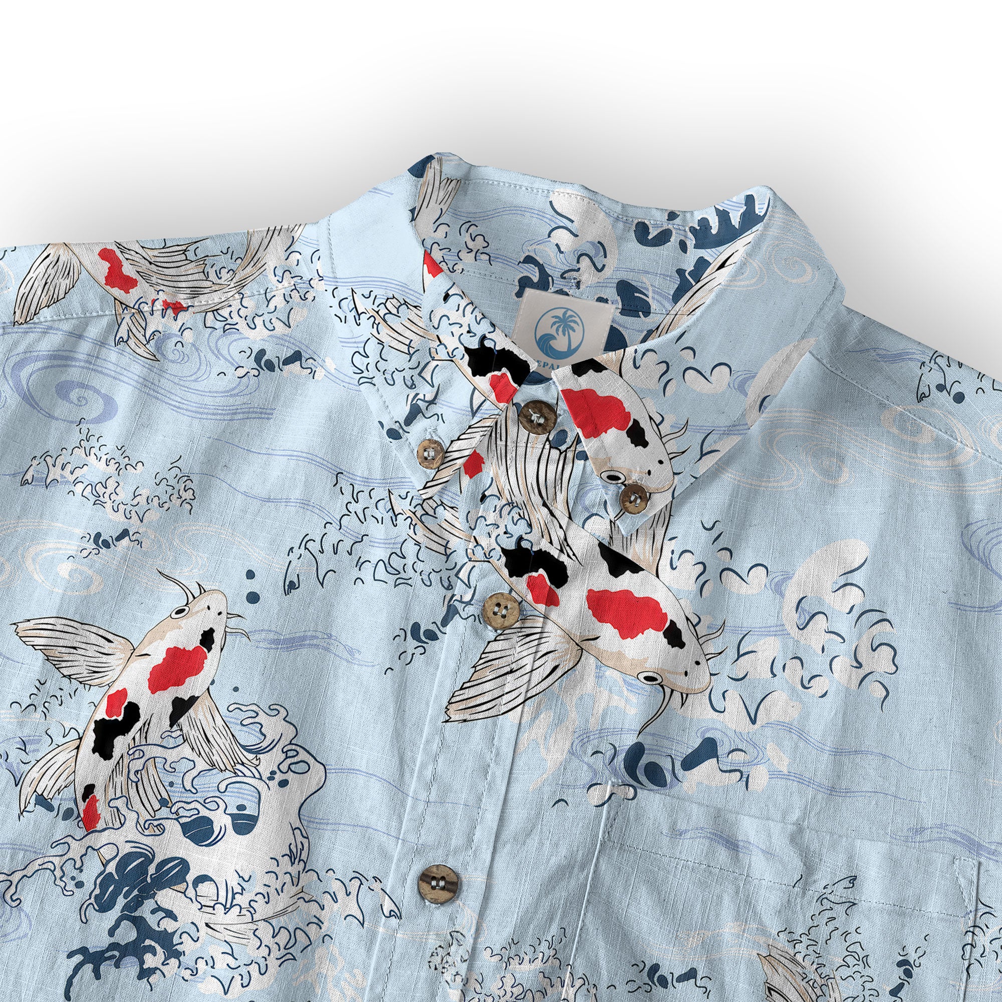 Koi Fish Hawaiian Ocean Shirt, hawaiian vacation drumfish family matching - The Palmix