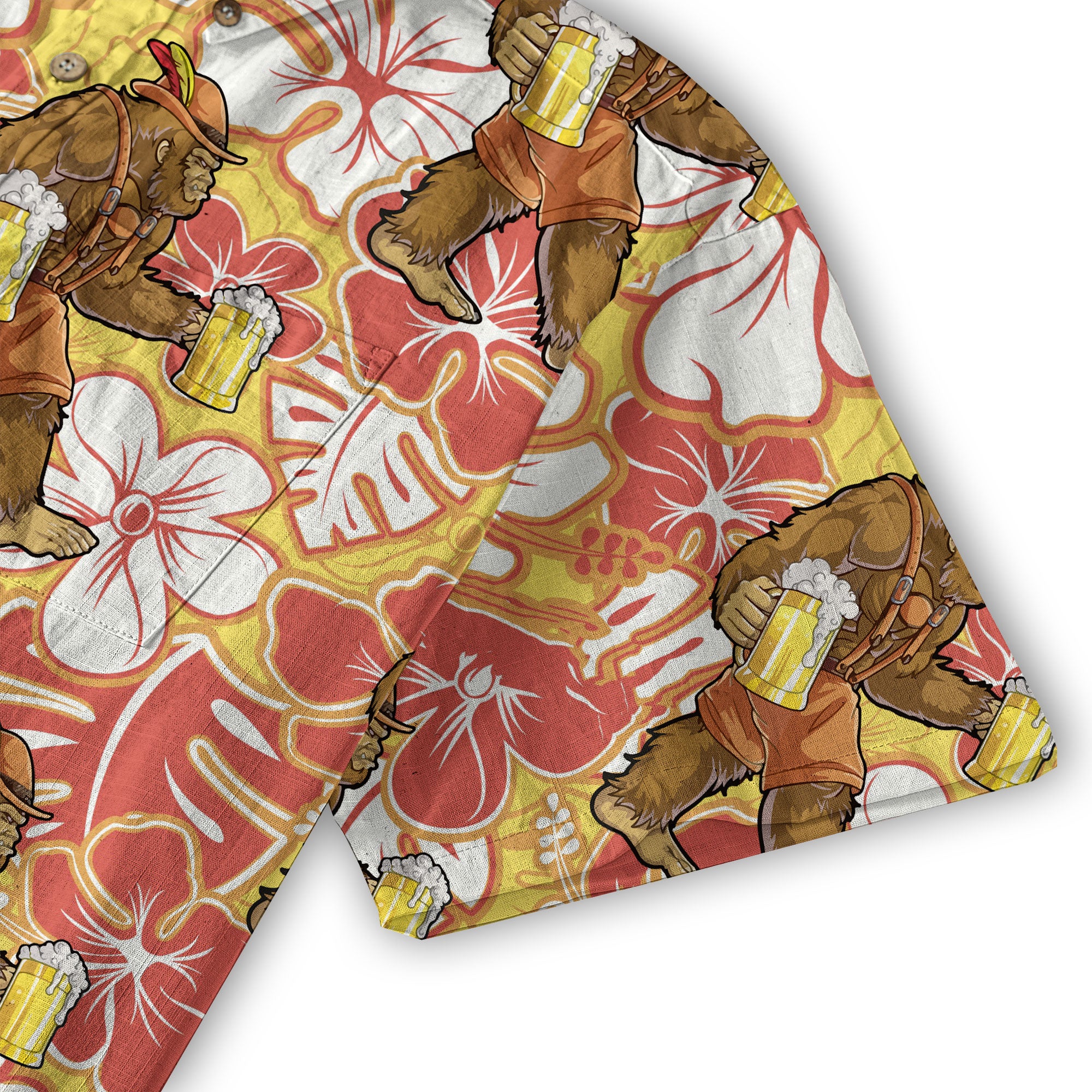 Bigfoot Beer Hawaiian Shirt, Bigfoot Aloha Shirt, Amazing Bigfoot Button Up Shirt - The Palmix