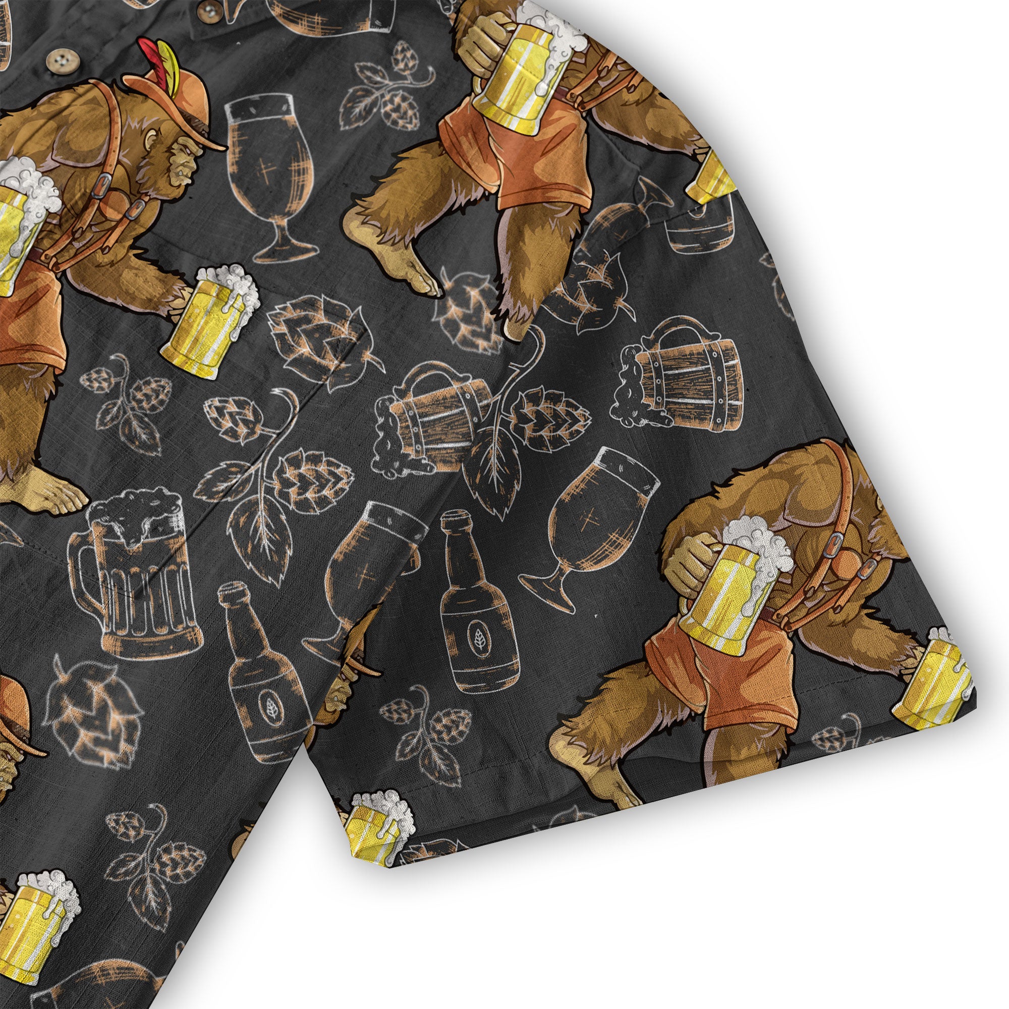 Bigfoot Beer Hawaiian Shirt, Bigfoot Aloha Shirt, Amazing Bigfoot Button Up Shirt - The Palmix