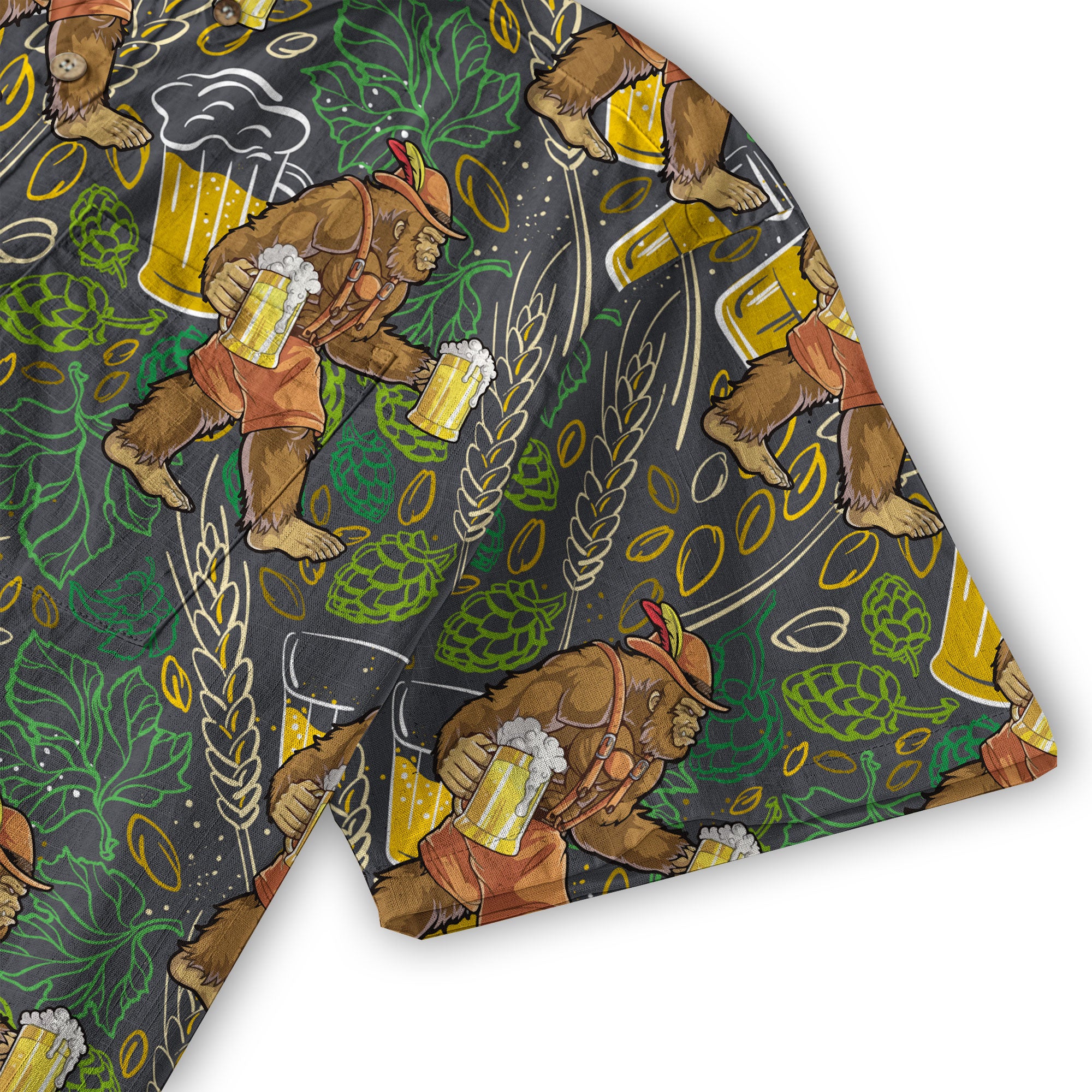 Bigfoot Beer Hawaiian Shirt, Bigfoot Aloha Shirt, Beer Button Down Shirt - The Palmix
