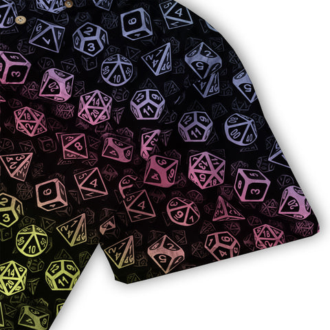 DnD Hawaii Shirt, Dice Print Shirt, Dungeon Master Gift, Roleplaying Game Aloha Hawaii Shirt - The Palmix