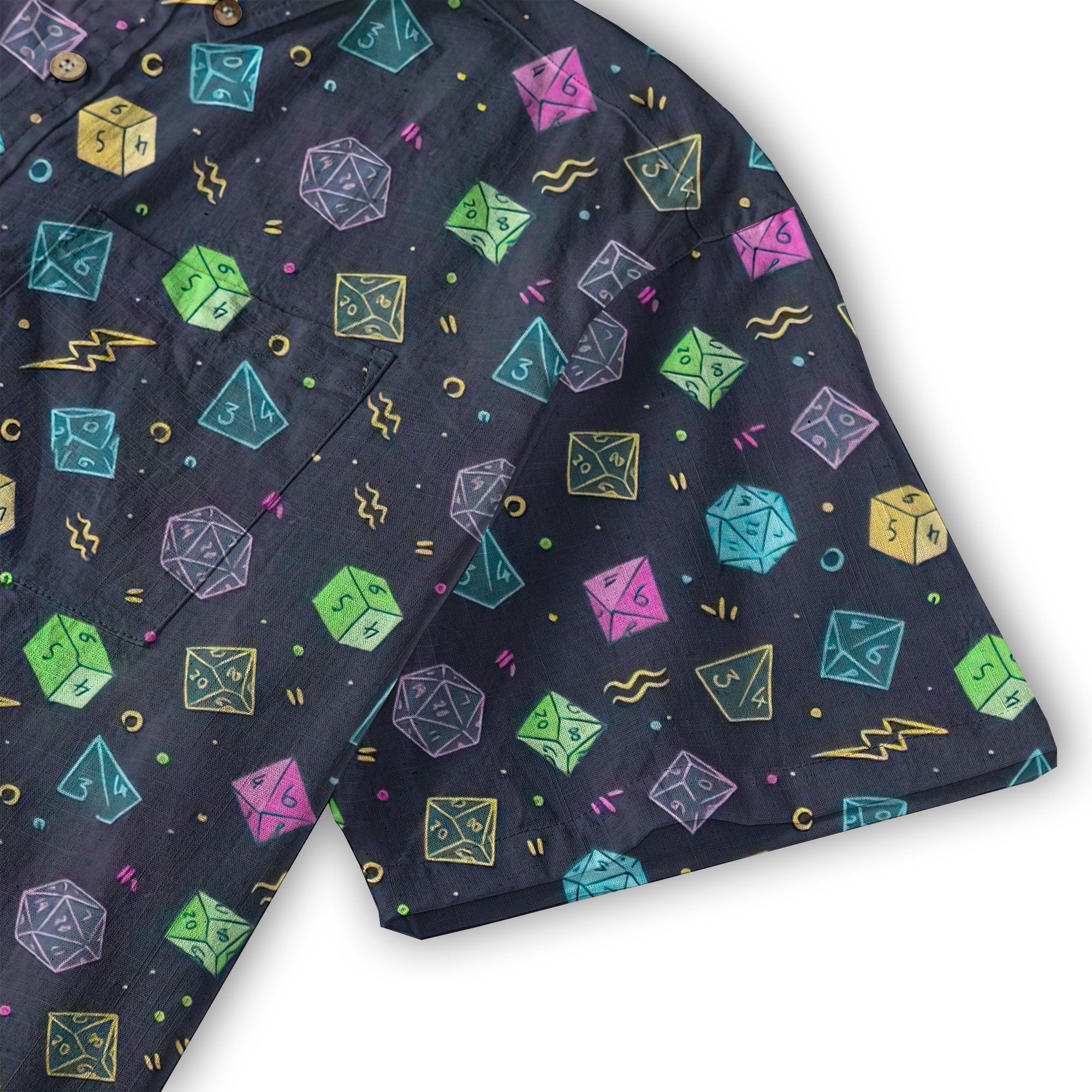 DnD Hawaii Shirt, Dice Print Hawaii Shirt, Dungeon Master Gift, Roleplaying Game Aloha Hawaii Shirt - The Palmix