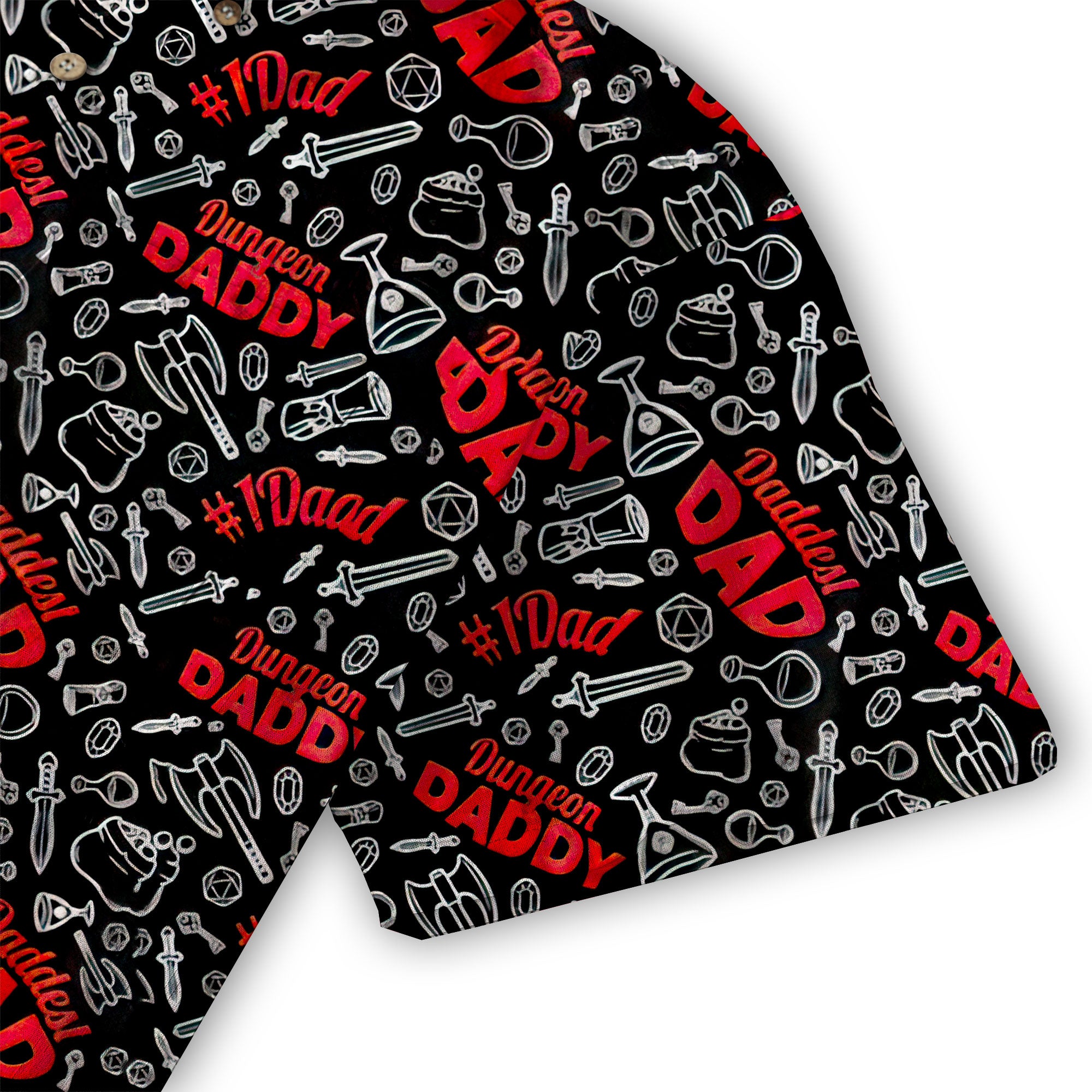 DnD Hawaii Shirt, Dice Print Hawaii Shirt, Dungeon Master Gift, Roleplaying Game Aloha Hawaii Shirt - The Palmix